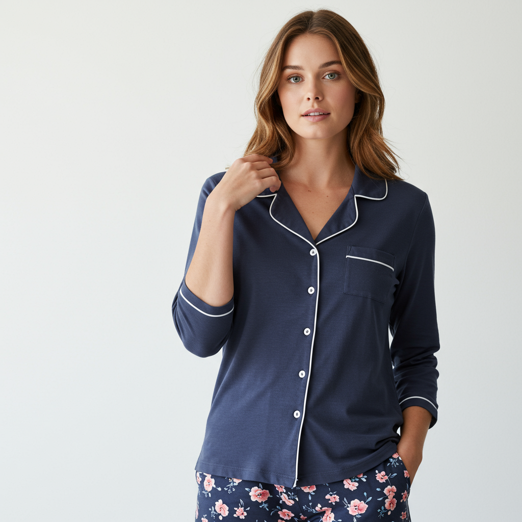 Bermuda jeans feminina com cinta alta e bolsos detalhados